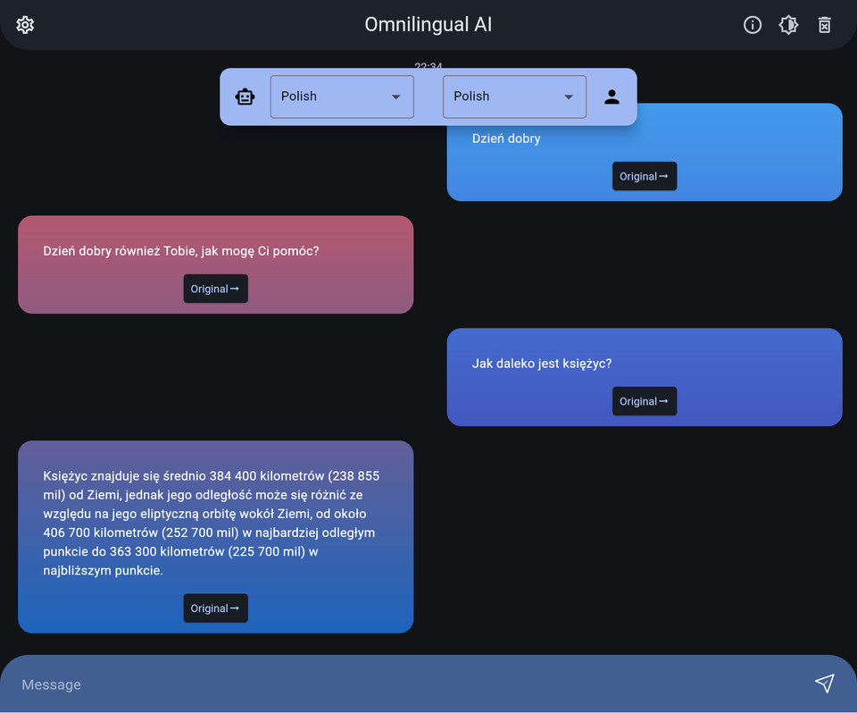 Omnilingual AI - Talk with AI in your language
